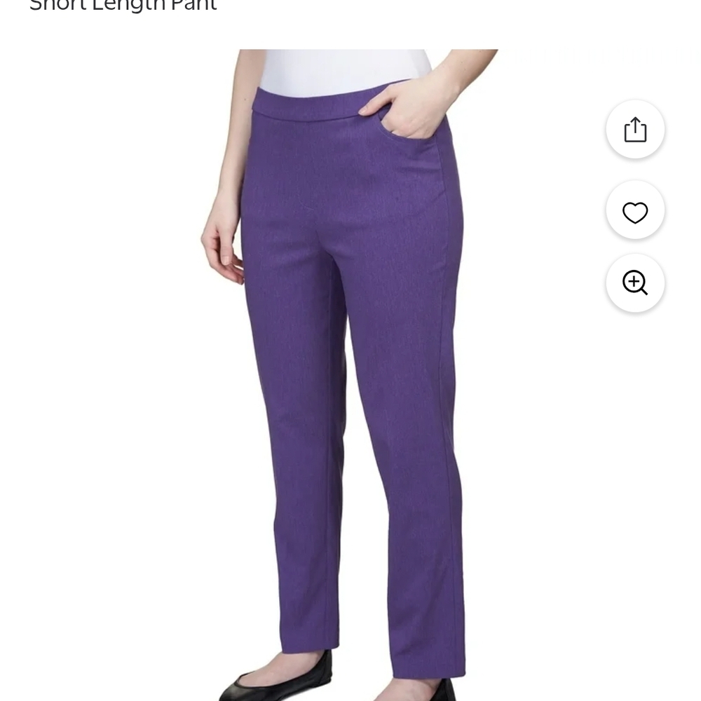 NWT Alfred Dunner Sz 12P Women's Allure Super Stretch Tummy Control Pull On